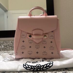 PINK MCM BACKPACK